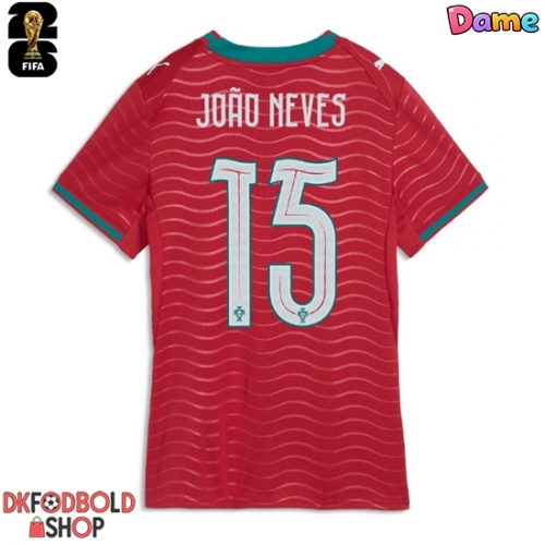 Portugal Joao Neves #15 Hjemmebanetrøje Dame VM 2026 Kort ærmer